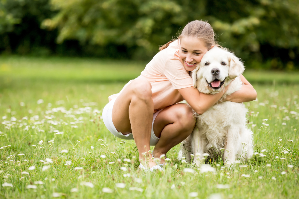 Dog and dog mom