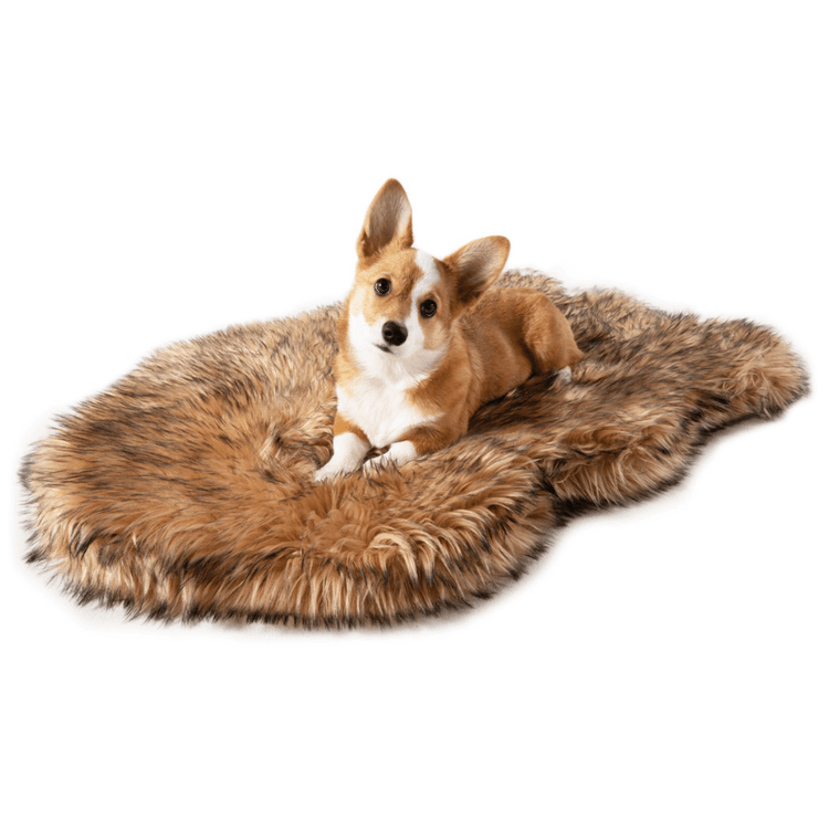 Paw.com x BarkBox PupRug™ Faux Fur Orthopedic Dog Bed - Sable Tan