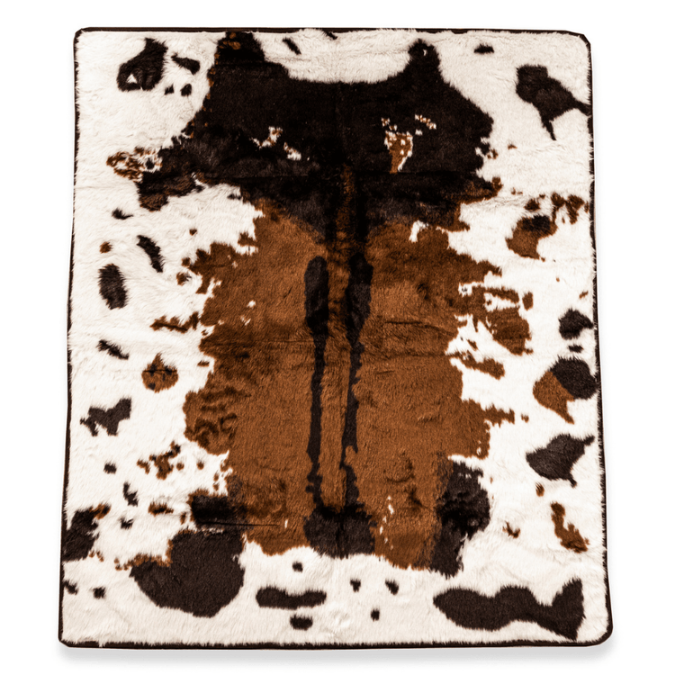 Paw.com x BarkBox PupProtector™ Waterproof Throw Blanket - Brown Faux Cowhide