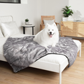 PupRug™ Luxe Orthopedic Bed + Matching Waterproof Blanket Bundle - Ultra Soft Chinchilla