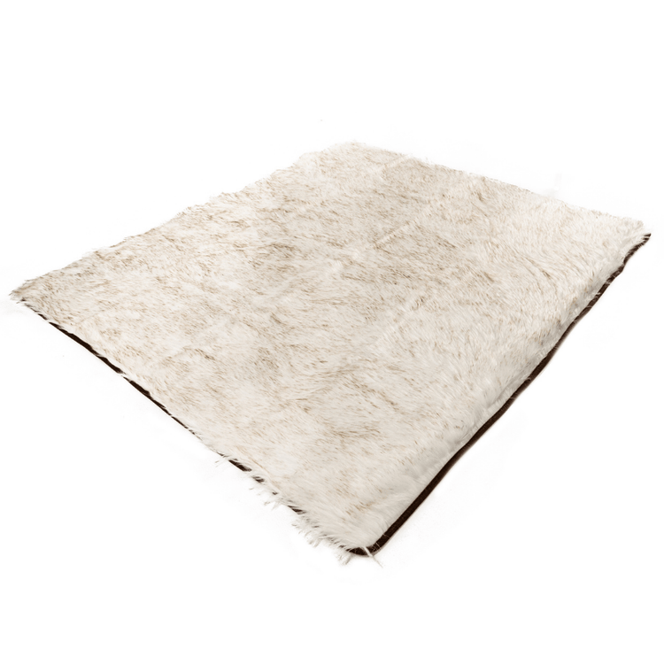 Paw.com x BarkBox PupProtector™ Waterproof Throw Blanket - White with Brown Accents