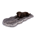 PupRug™ Runner Luxe Faux Fur Memory Foam Dog Bed - Ultra Soft Chinchilla