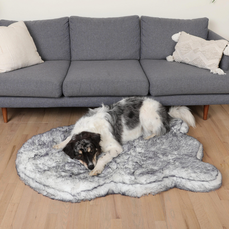 PupRug™ Luxe Faux Fur Orthopedic Dog Bed - Ultra Plush Arctic Fox