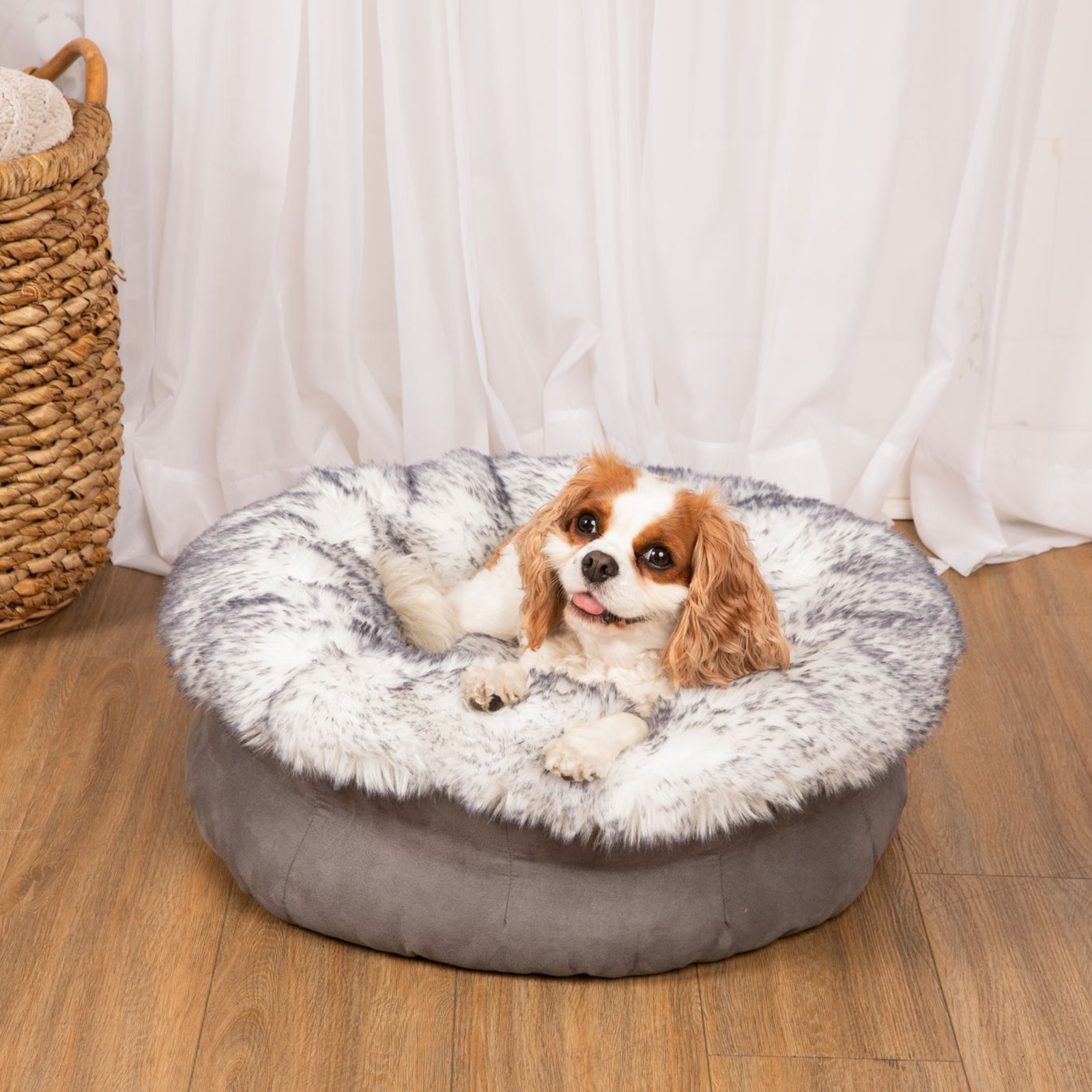 Fur donut hotsell dog bed