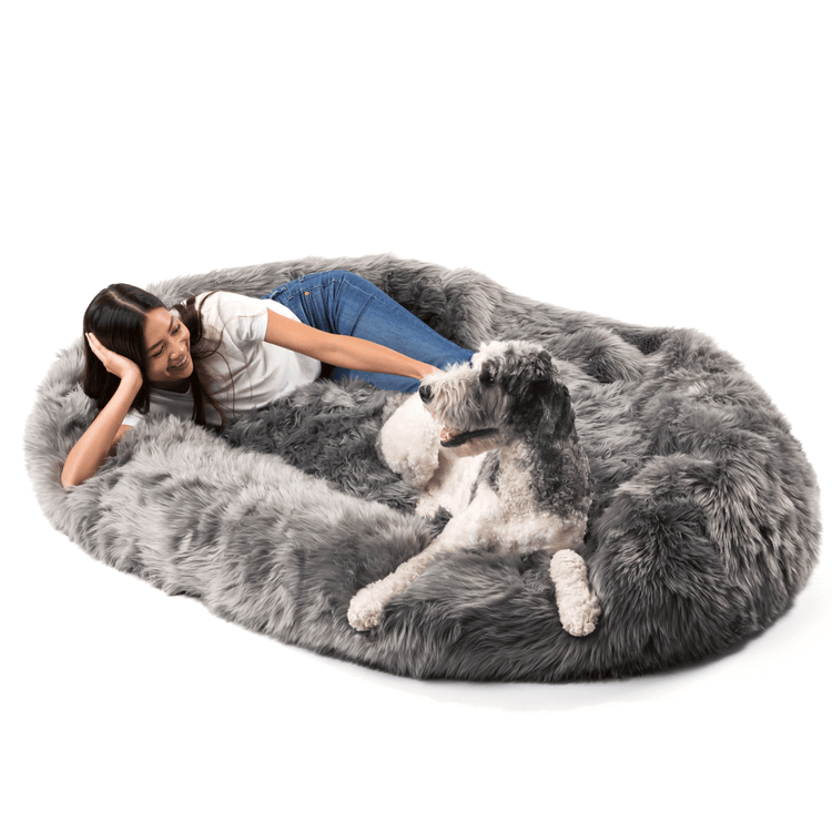 PupCloud™ Human Size Dog Bed + FREE Matching Waterproof Blanket