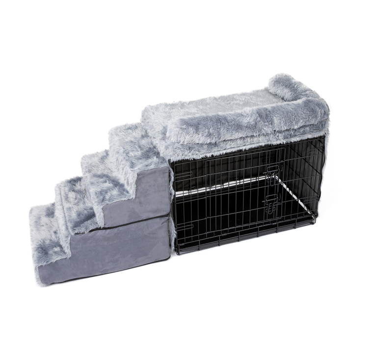 Dog Bedside Sleeper Crate Kit & Stairs