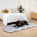 PupRug™ Luxe Orthopedic Runner Bed + Matching Waterproof Blanket  Bundle - Ultra Plush Arctic Fox