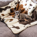 Paw.com x BarkBox PupProtector™ Waterproof Throw Blanket - Brown Faux Cowhide