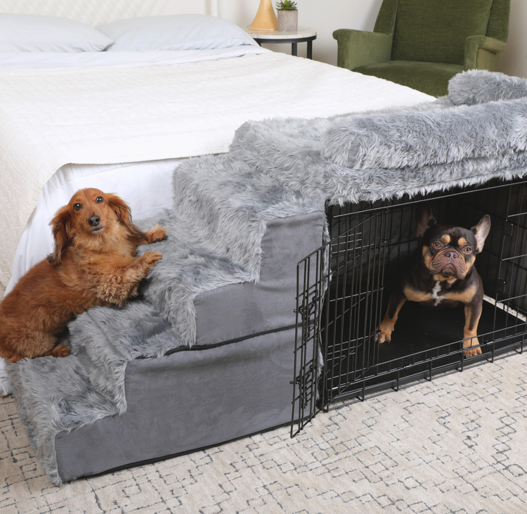 Dog Bedside Sleeper Crate Kit & Stairs