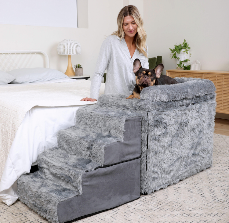 Dog Bedside Sleeper Crate Kit & Stairs