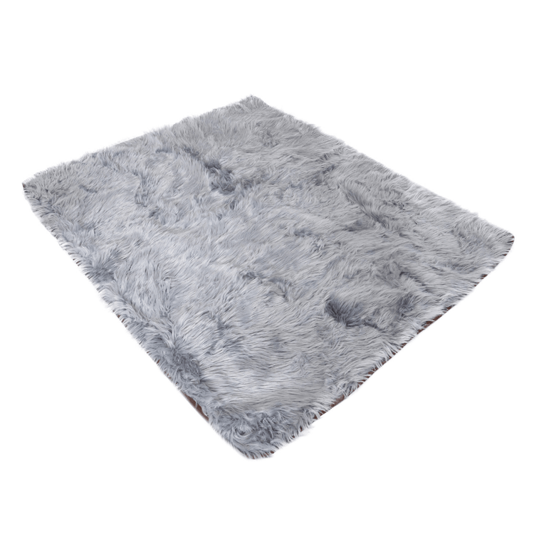 Charcoal Grey Blanket on White Background