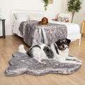 PupRug™ Luxe Orthopedic Bed + Matching Waterproof Blanket Bundle - Ultra Soft Chinchilla