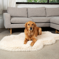 PupRug™ Luxe Faux Fur Orthopedic Dog Bed - Plush Sheep Ivory