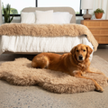 PupRug™ Luxe Faux Fur Orthopedic Dog Bed -  Plush Sheep Tan