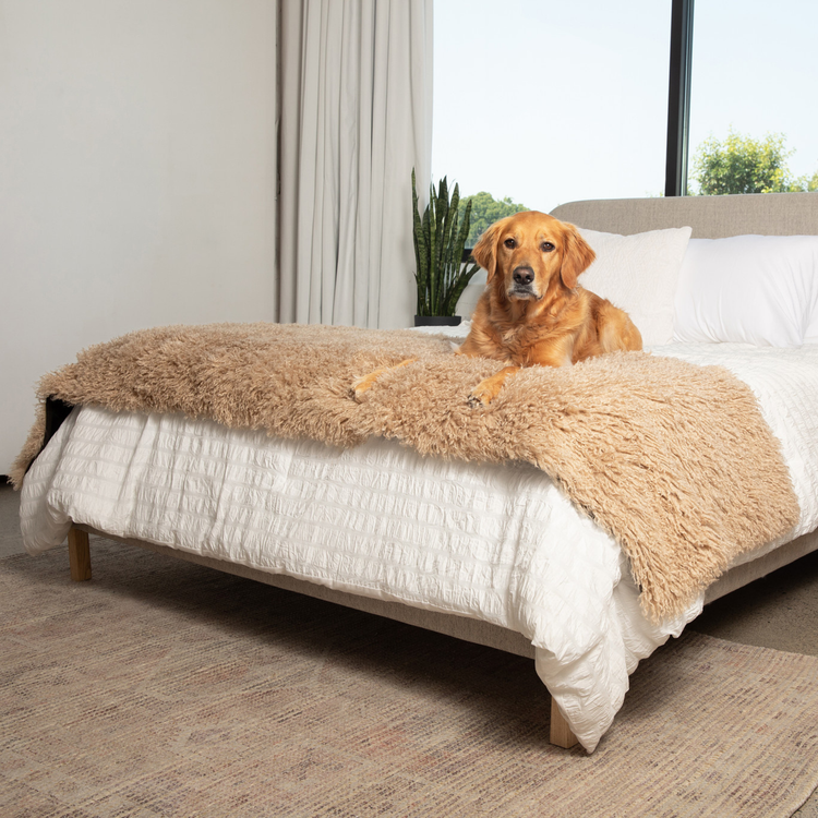 PupProtector™ Luxe Waterproof Bed Runner - Plush Sheep Tan