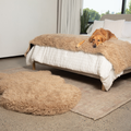 PupRug™ Luxe Orthopedic Bed + Matching Bed Runner Bundle - Plush Sheep Tan