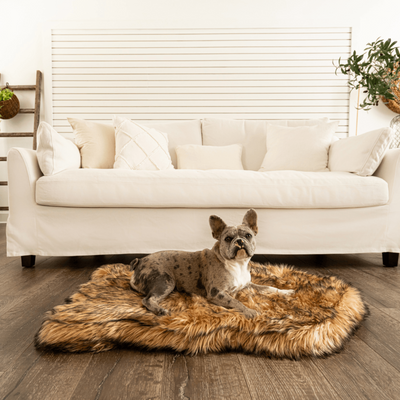 Paw.com x BarkBox PupRug™ Faux Fur Orthopedic Dog Bed - Sable Tan