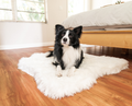 PupRug™ Junior Memory Foam Bed + Matching Waterproof Blanket Bundle - Polar Bear Faux Hide