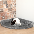 PupRug™ Memory Foam Corner Dog Bed - Charcoal Grey