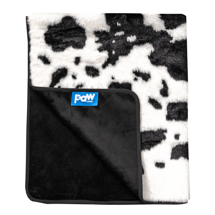 PupProtector™ Waterproof Throw Blanket - Black Faux Cowhide