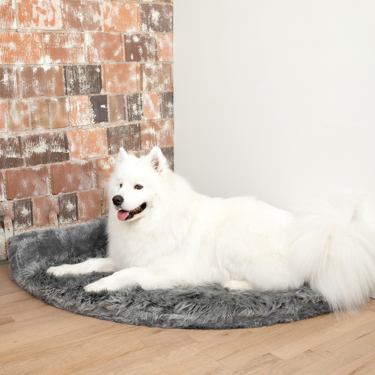 PupRug™ Memory Foam Corner Dog Bed - Charcoal Grey