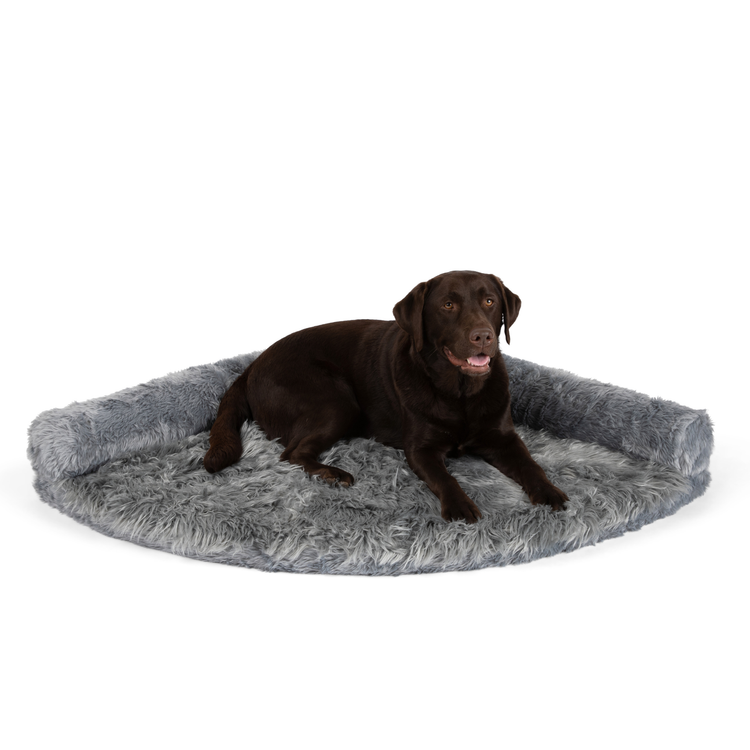 PupRug™ Memory Foam Corner Dog Bed - Charcoal Grey