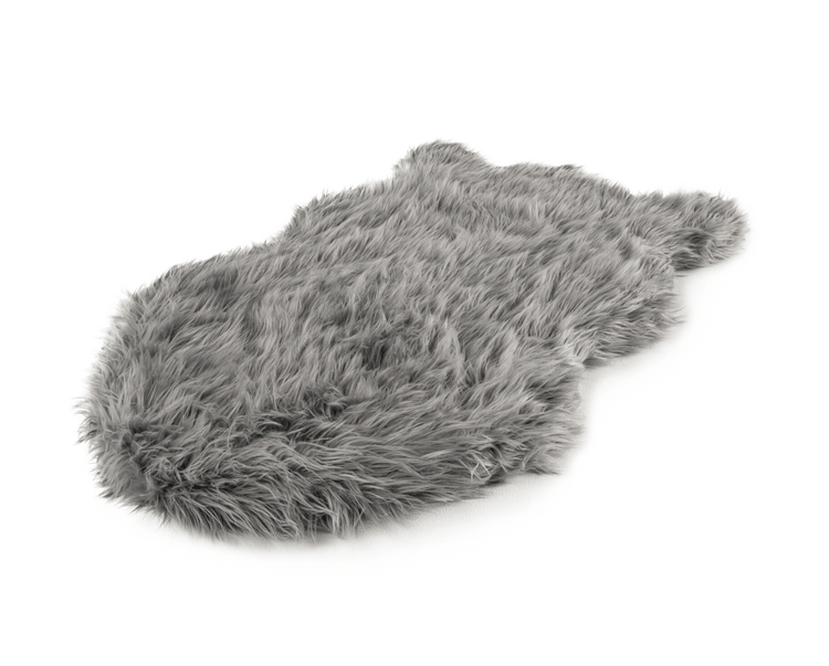 Charcoal Grey Faux Fur Curve Cover