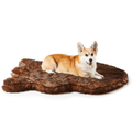 PupRug™ Faux Fur Orthopedic Dog Bed Cover - Brown (Bed Not Included)