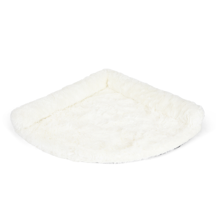 PupRug™ Memory Foam Corner Dog Bed - Polar White