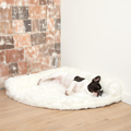 PupRug™ Memory Foam Corner Dog Bed - Polar White