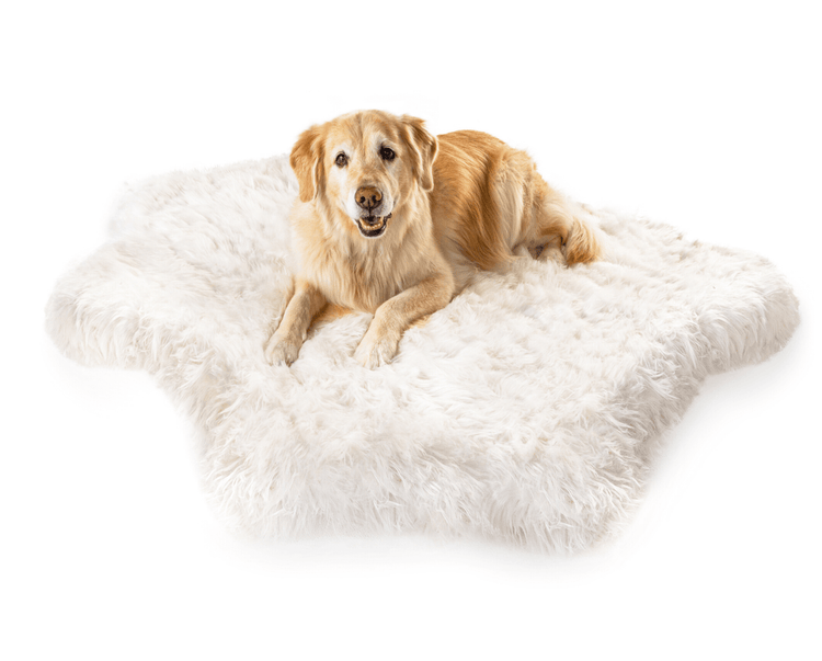 Free PupRug™ Animal Print Memory Foam Dog Bed Cover - Polar Bear Faux Hide (Bed Not Included)