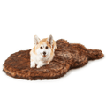 PupRug™ Faux Fur Orthopedic Dog Bed Cover - Brown (Bed Not Included)