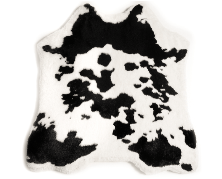 Black and White Cowhide Dog Bed Cover