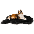 PupRug™ Faux Fur Orthopedic Dog Bed Cover - Midnight Black (Bed Not Included)