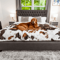 PupProtector™ Waterproof Throw Blanket - Brown Faux Cowhide