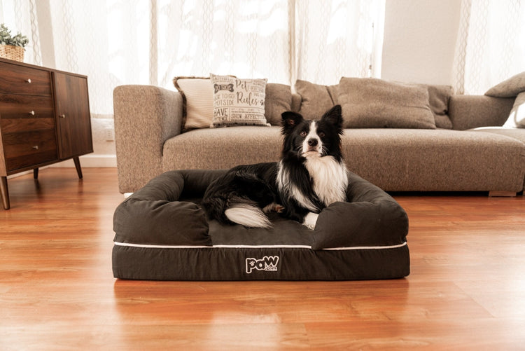 PupLounge™ Memory Foam Dog Bed Cover - Charcoal Grey (Bed Not Included) - Small