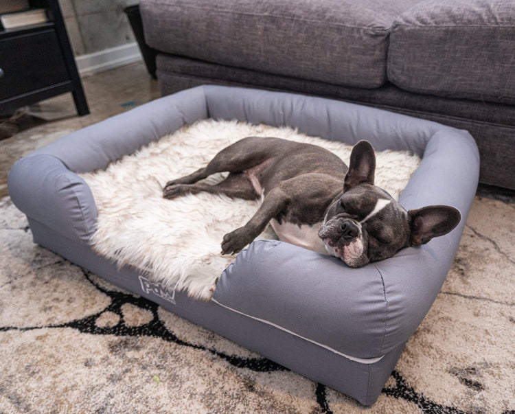 PupLounge™ Memory Foam Dog Bed Cover - Original Grey (Bed Not Included)