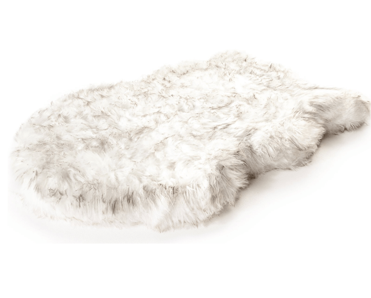 White Faux Fur Curve Cover